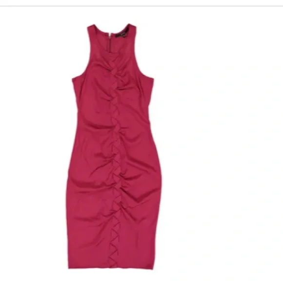 Gucci | Dresses | Gucci Silk Midlength Dresspink Silk Burgundy Dress Size  42 | Poshmark